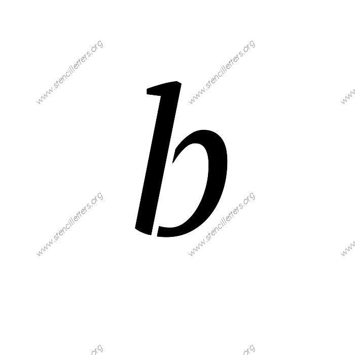 Italic B Logo - Bold Italic Uppercase & Lowercase Letter Stencils A-Z 1/4 to 12 Inch ...