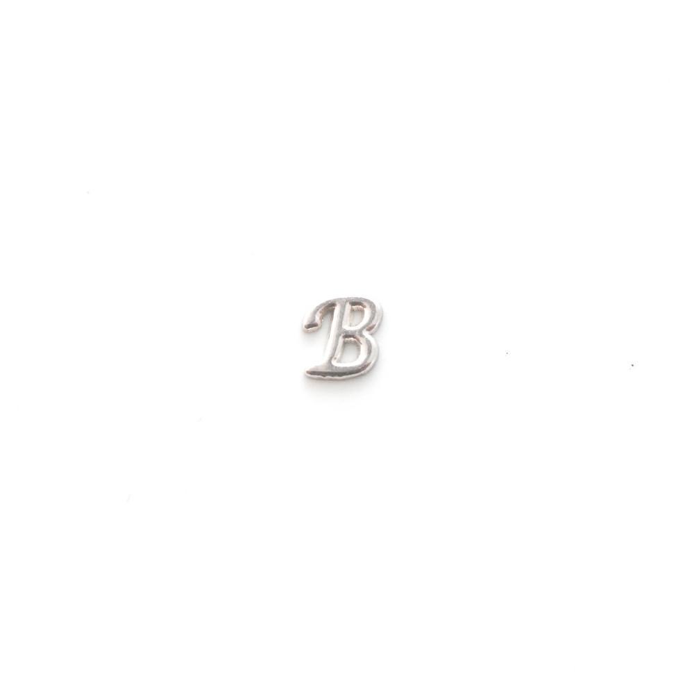 Italic B Logo - Italic B Silver Initial – Bella & Faith