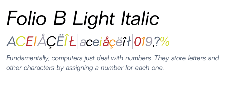 Italic B Logo - Folio B® Light Italic - Fonts.com