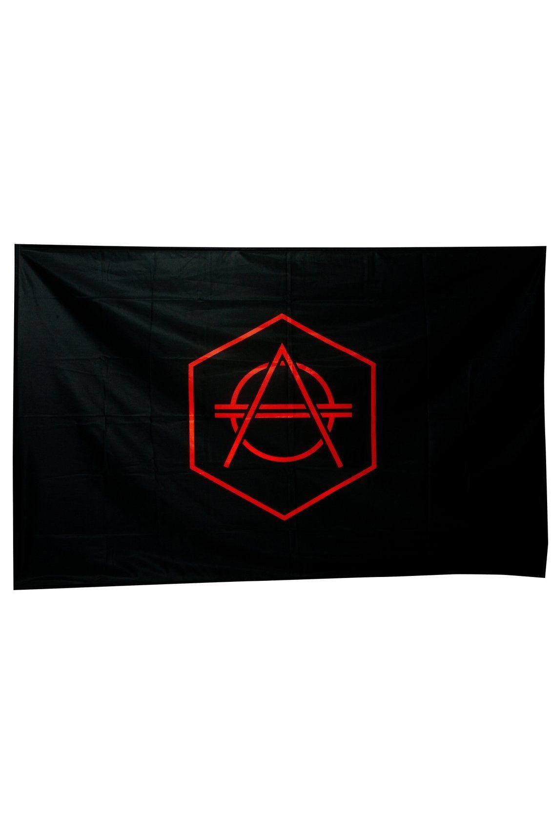 Black and Red Rectangles Logo - Official Don Diablo Flag black with red logo – HEXAGON