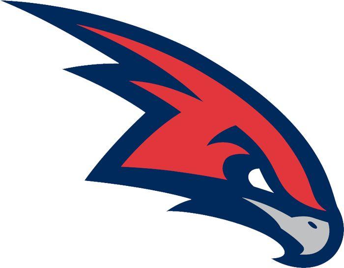 Red and Blue Sports Logo - For the 2007–08 season, the Atlanta Hawks updated the colors
