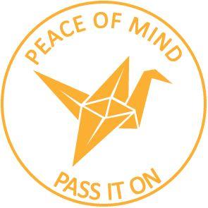 Crane Orange Circle Logo - Join the Peace Crane Campaign