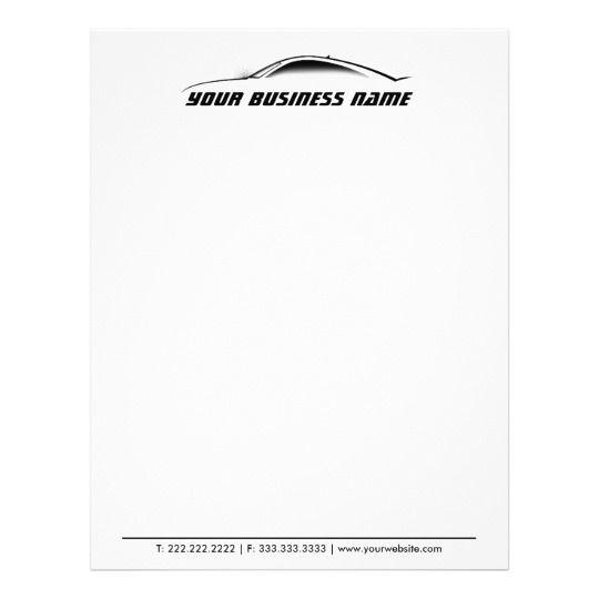 Cool Auto Repair Logo - Cool Car Outline Auto Repair Business Letterhead