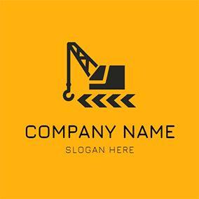Crane Orange Circle Logo - Free Construction Logo Designs | DesignEvo Logo Maker