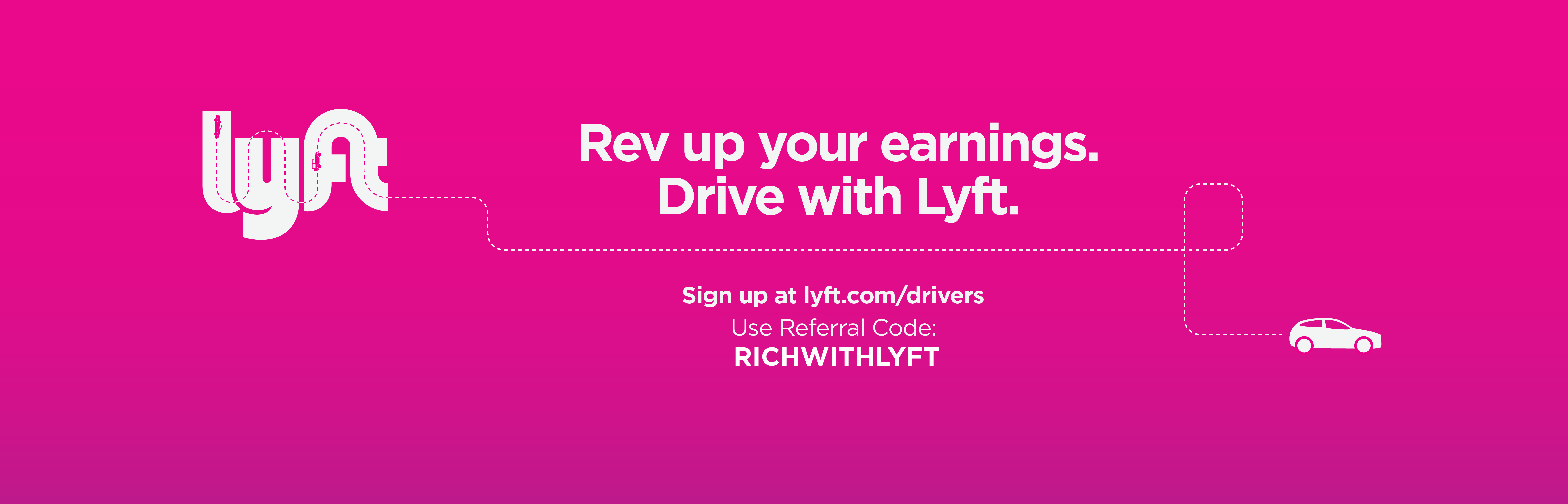 Pink Lyft Logo - Lyft Driver Promo Code - Claim Your Sign-on Bonus Today