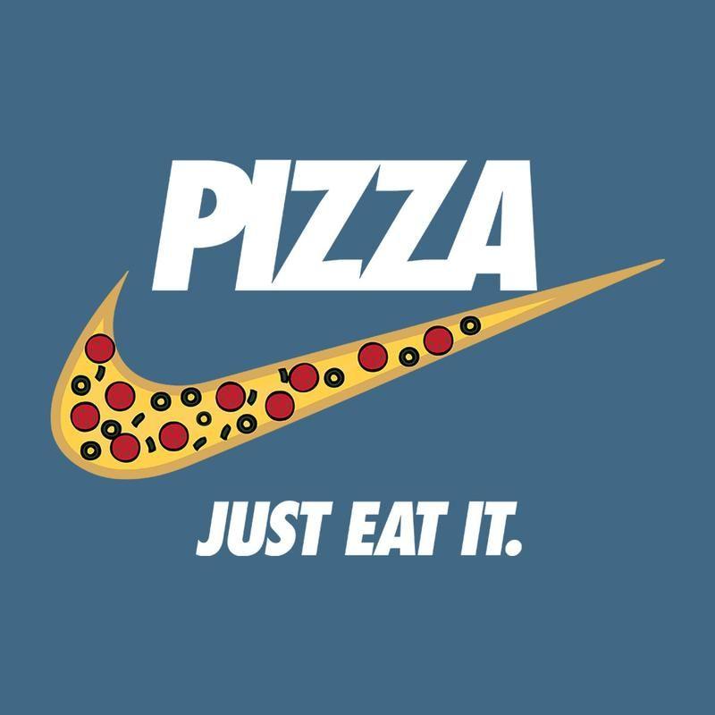 Niek Logo - Pizza Just Eat It Nike Logo Kid's Sweatshirt