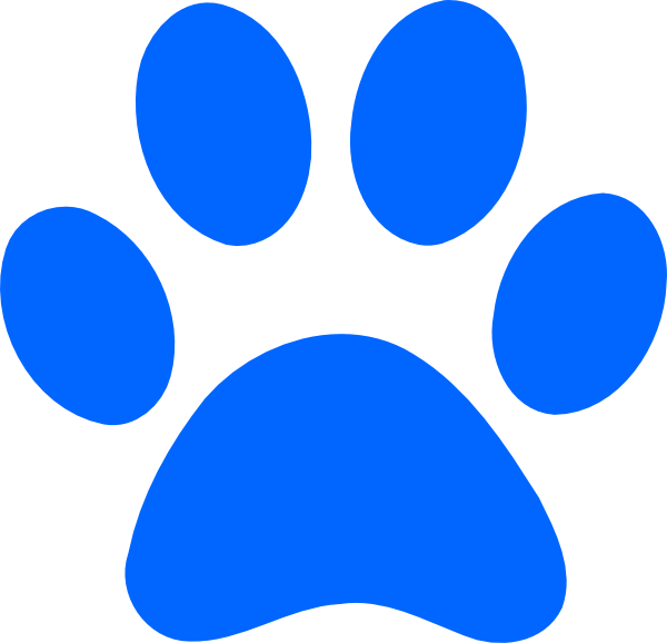 Du Blue Paw Logo - Blue Paw Print Clip Art clip art online