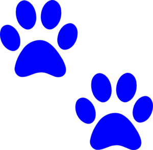Du Blue Paw Logo - Ble Paw Prints Clip Art clip art online