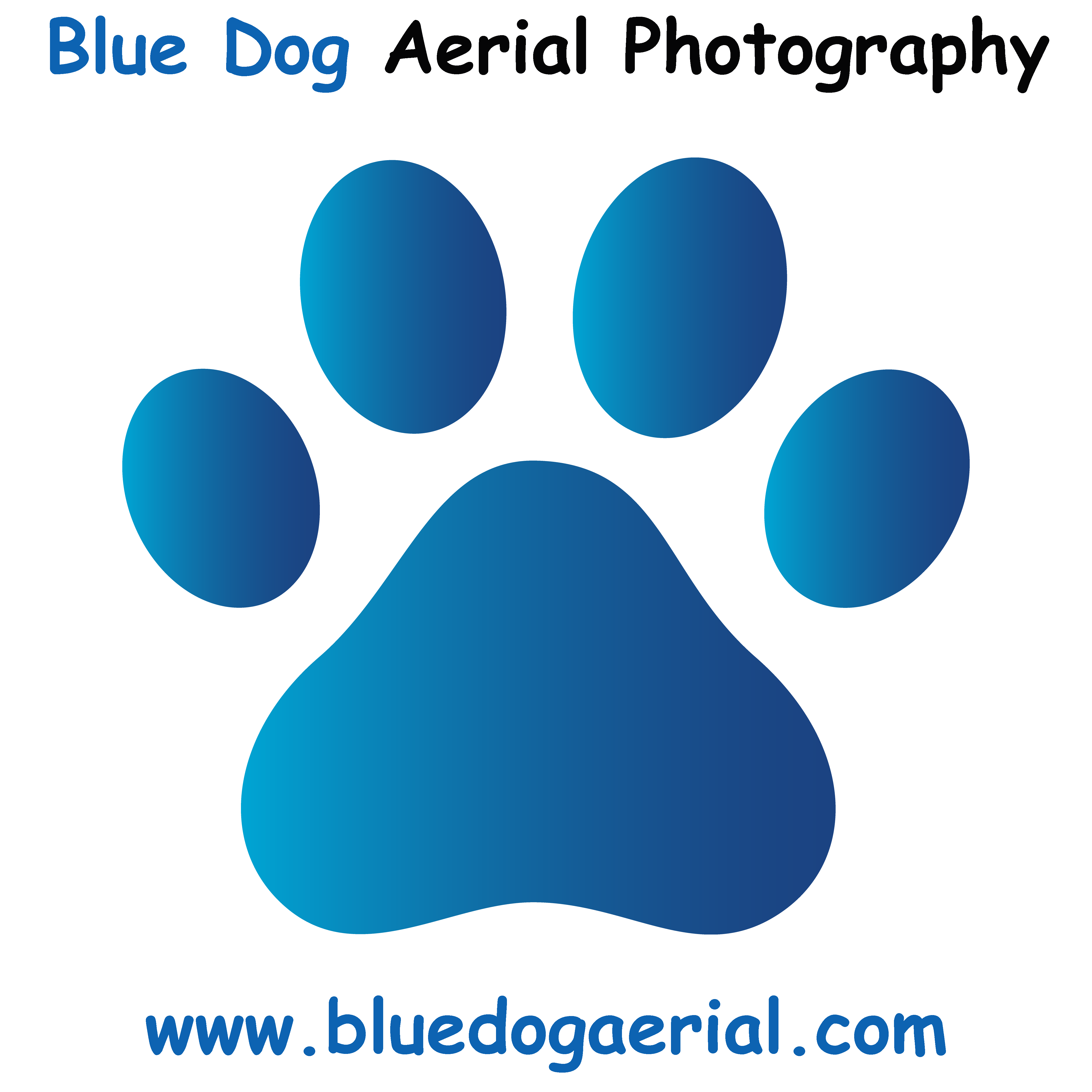 Du Blue Paw Logo - Dog paw Logos