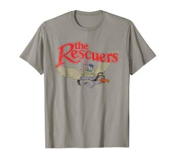 The Rescuers Logo - Disney The Rescuers Flying Distressed Classic Logo T