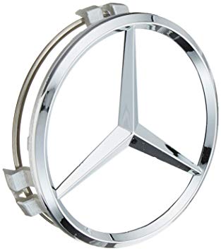 4 Silver Circles Logo - x Hubcaps Silver Logo Caps 75 MM A B C E CLK GL M ML