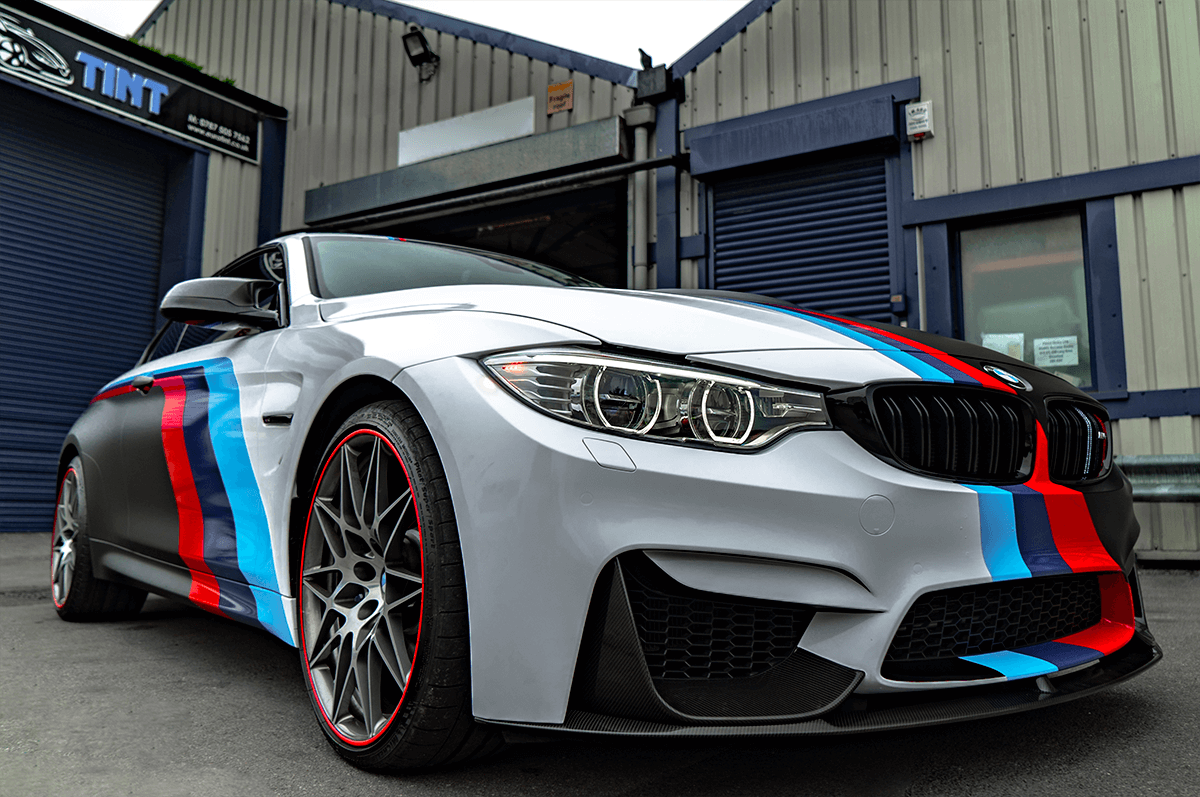 Car Wrap BMW M3 Logo - Car Wrapping in London, Vehicle Wrap, Custom Car Interiors