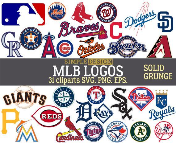 MLB Team Logo - MLB team logos MLB SVG baseball team logos grunge | Etsy