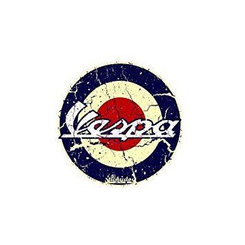 Red and Blue Sports Logo - Vespa Red, White and Blue Roundel Sticker: Amazon.co.uk: Sports ...