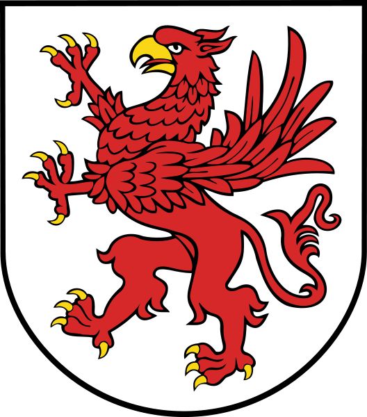 Red Griffin Logo - The red Griffin rampant was the coat of arms of the dukes