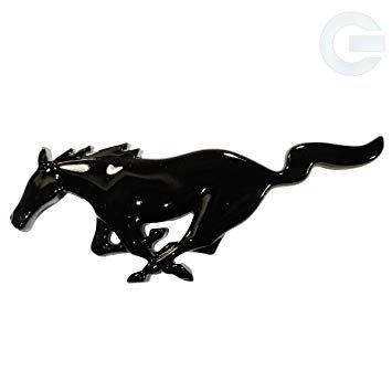 Black Ford Mustang Logo - Ford Mustang Running Horse Emblem Badge Gloss