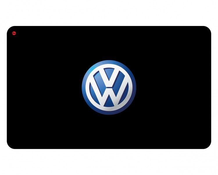Dark VW Logo - Black VW Logo Rectangular Table - Medium