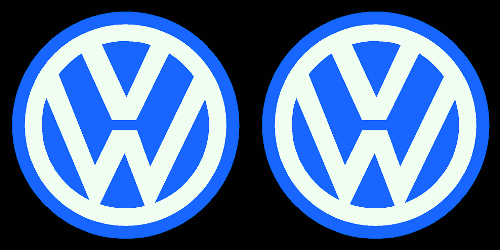 Dark VW Logo - VW-LOGO GLOW IN THE DARK (PAIR)