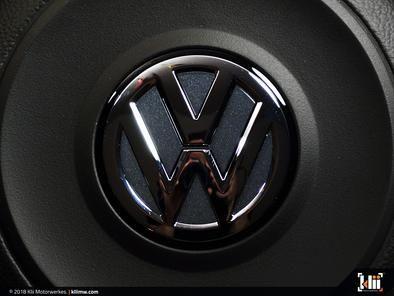 Dark VW Logo - VW Steering Wheel Badge Insert Iron Blue Metallic