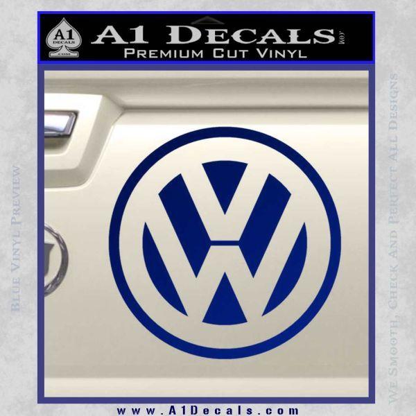 Dark VW Logo - VW Volkswagen Logo Decal Sticker » A1 Decals