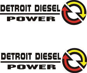 Detroit Diesel Logo - 2- DETROIT DIESEL POWER VINYL DECALS 2 1/2