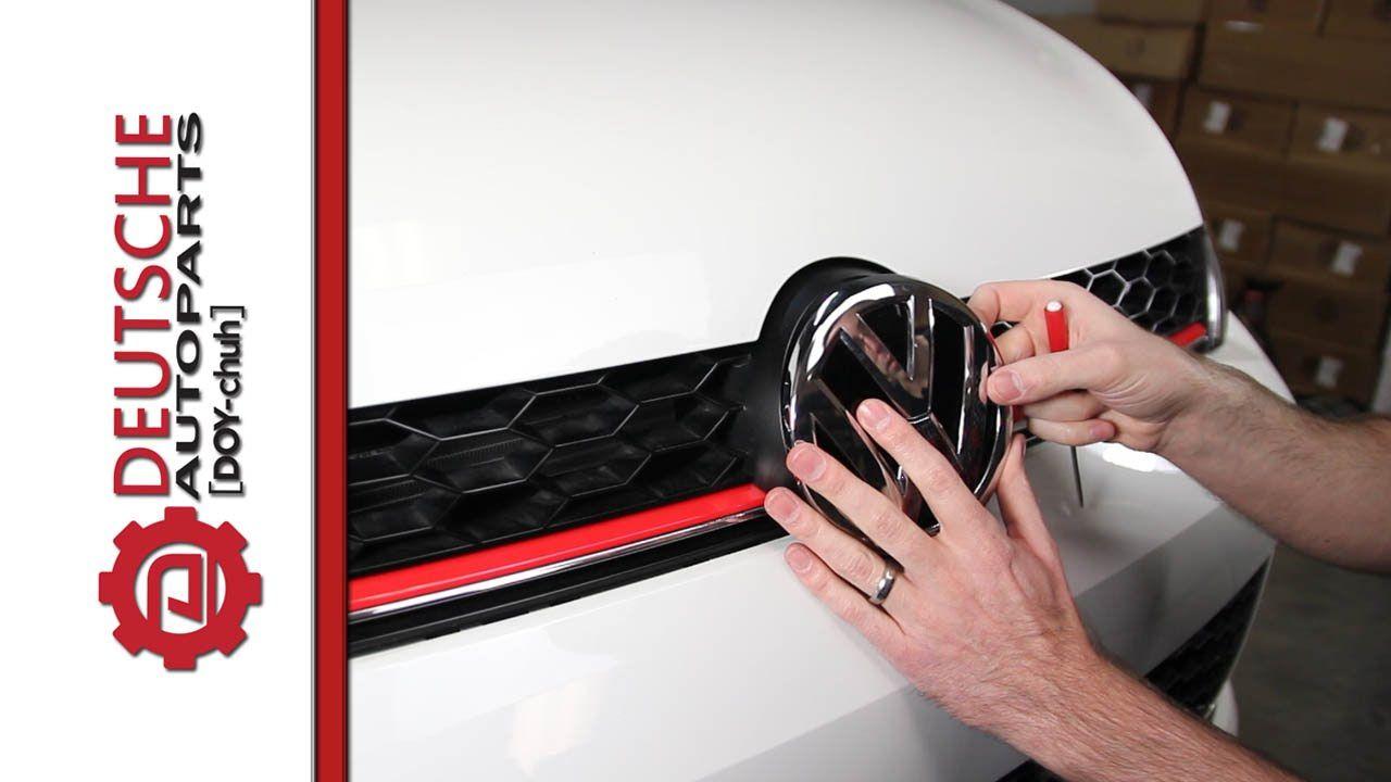 Dark VW Logo - How to (DIY) Install a Black Front Logo on your MK7 Golf or GTI ...