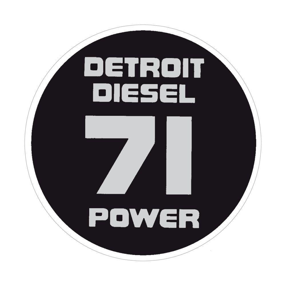 Detroit Diesel Logo - Detroit Diesel 71 Power Round Sticker - connect4designs