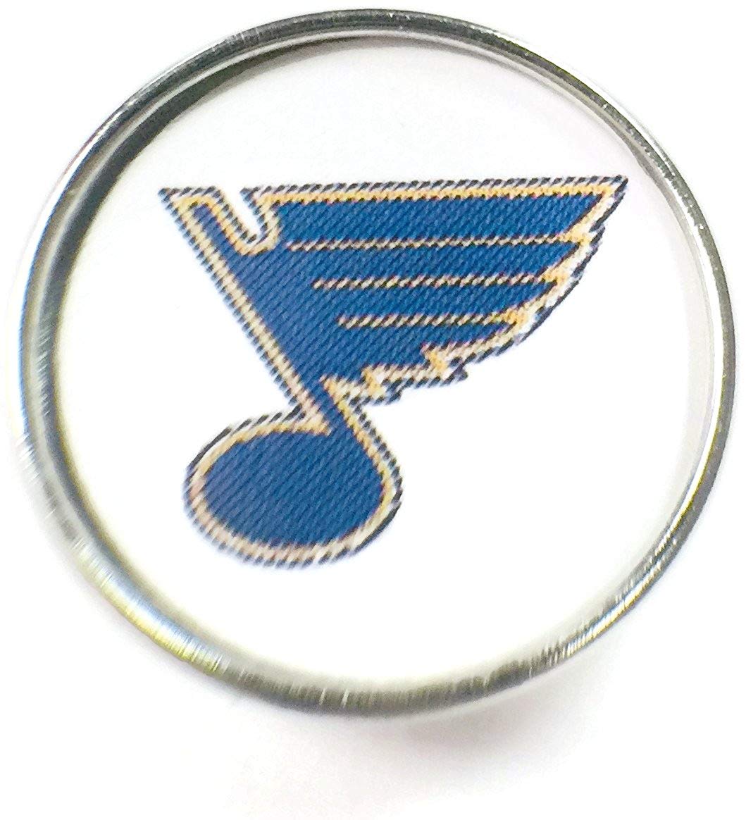 Blues Hockey Logo - Amazon.com: Snap Jewelry Fashion NHL Hockey Logo St Louis Blues 18 ...