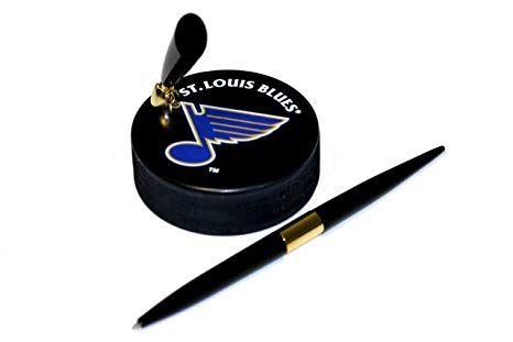 Blues Hockey Logo - Amazon.com : St. Louis Blues Basic Logo Hockey Puck NHL Desk Pen