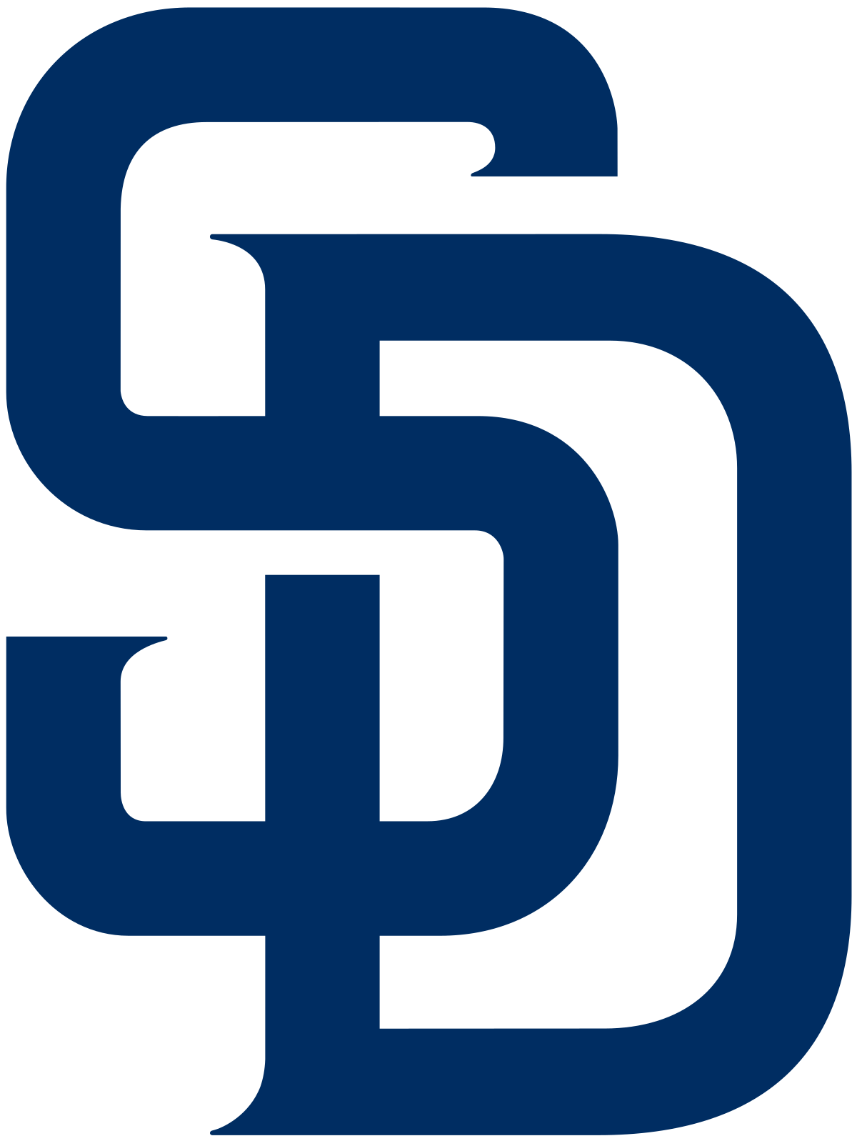 Black and White Baseball Logo - San Diego Padres