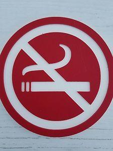 Red and White Round Logo - No Smoking ColorCore Sign Round Red White 6 In X 1 2 In Sturdy