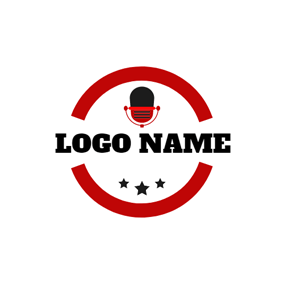 Red and White Round Logo - 180+ Free Music Logo Designs | DesignEvo Logo Maker