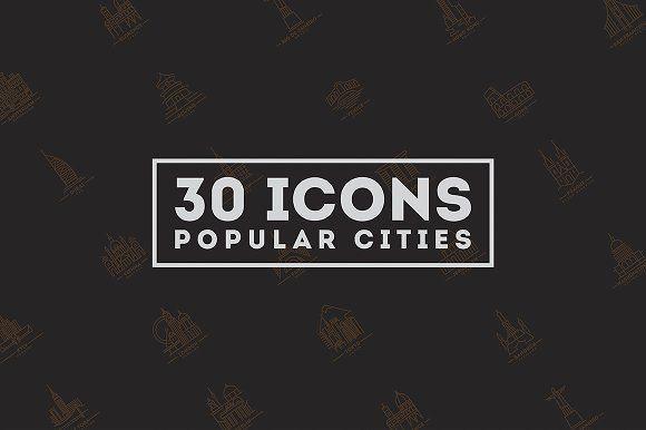 Popular Brown Logo - Icons Popular Cities ~ Icons ~ Creative Market