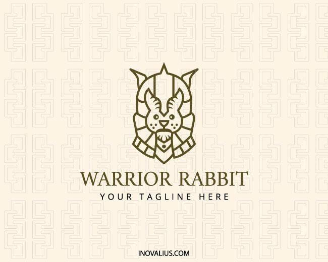 Brown Rabbit Logo - Warrior Rabbit Logo. Logos. Logo design, Logos, Animal logo