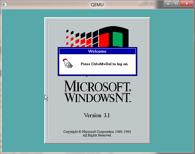 Windows NT 3.1 Logo - Upgrading through Windows NT; Windows NT 3.1 – Virtually Fun