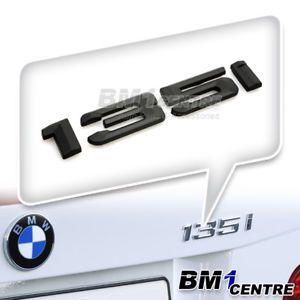 BMW 135I Logo - MATTE BLACK BMW 135I REAR BOOT EMBLEM BADGE FOR 1 SERIES E81 E82 E87 ...