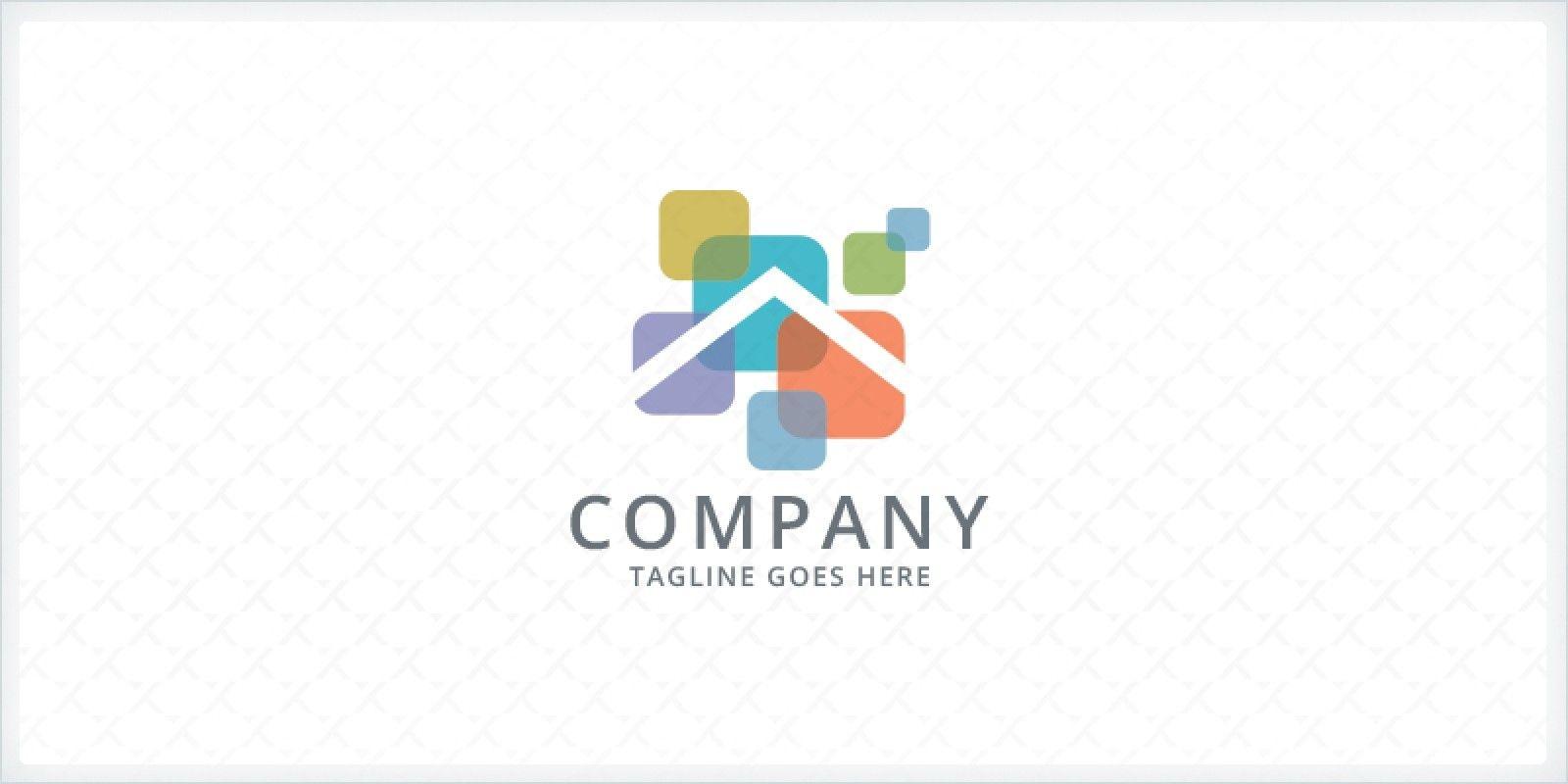 Home Remodeling Logo - Overlapping Squares Remodeling Logo