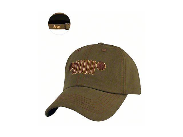 Jeep Grille Hat Logo - Jeep Wrangler Jeep Grille Hat - Military Green