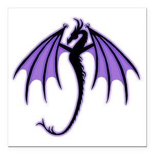Purple Dragon Logo - Purple Dragon Square Car Magnet 3