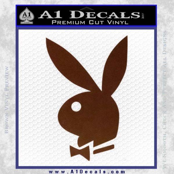 Brown Rabbit Logo - Playboy Bunny Head Decal Sticker » A1 Decals