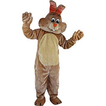 Brown Rabbit Logo - Amazon.com : Langteng Brown Rabbit Cartoon Mascot Costume Real ...