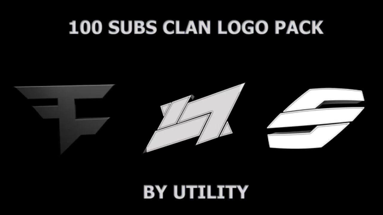 GFX Clan Logo - utility 100 subs clan logo pack - YouTube