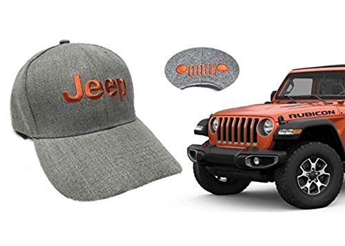 Jeep Grille Hat Logo - Jeep hat for Men with Punk'n Orange Logo