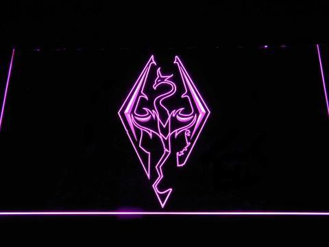 Purple Dragon Logo - Skyrim Dragon Logo LED Neon Sign | SafeSpecial