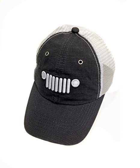 Jeep Grille Hat Logo - Jeep Grille Hat w/Adjustable Snap Back at Amazon Men's Clothing store: