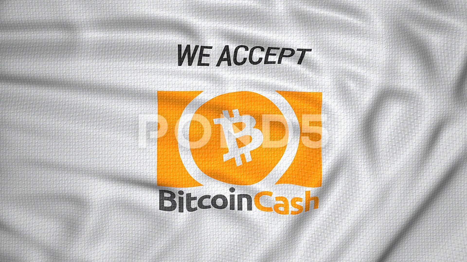 We Accept Cash Logo - We accept bitcoin cash flag logo animated ~ Clip #83461322