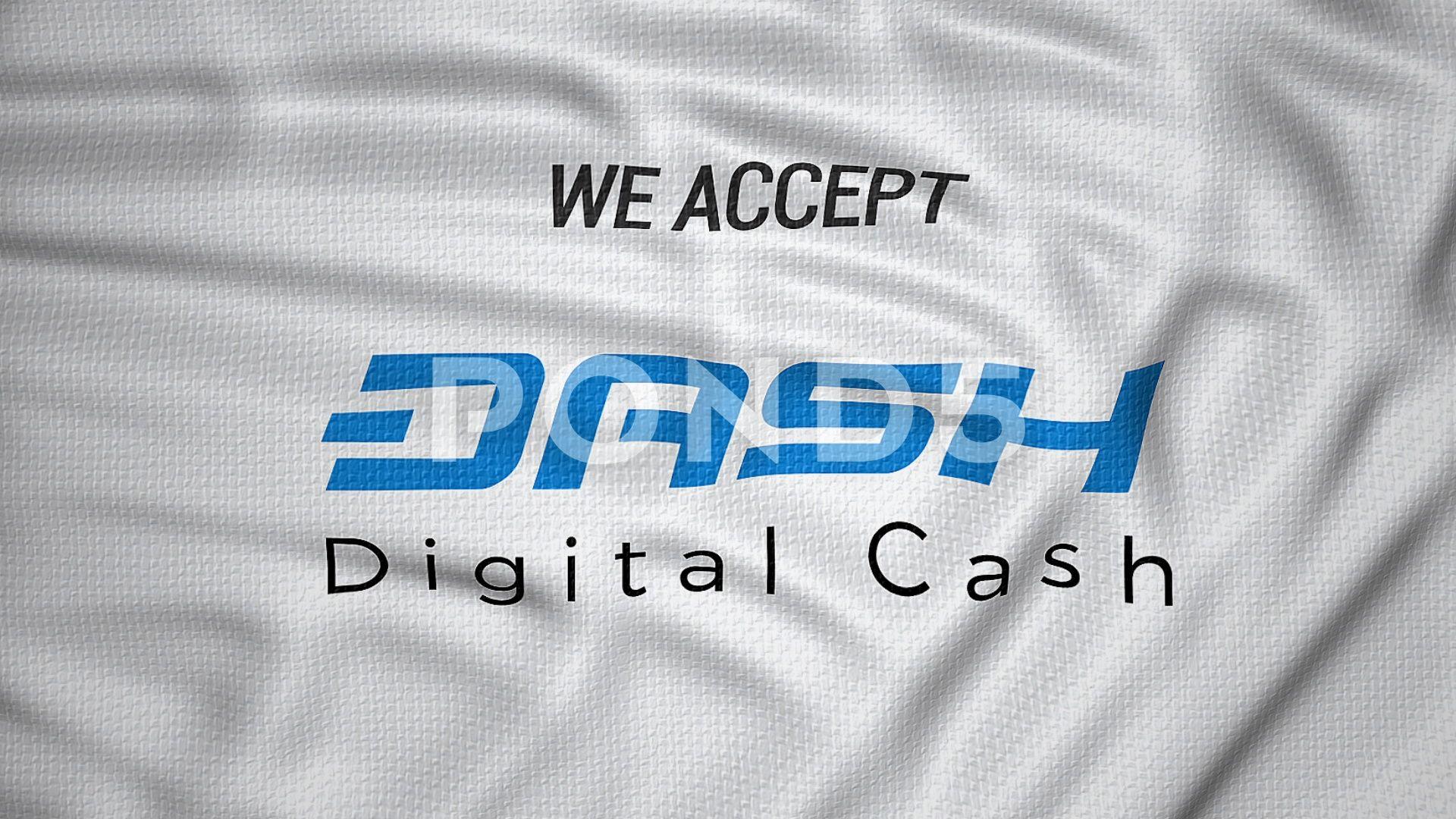 We Accept Cash Logo - We accept Dash digital cash logo animation video ~ Hi Res #83461361