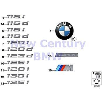 BMW 135I Logo - Amazon.com: GENUINE 135i Trunk Emblem for BMW GERMANY OEM ...