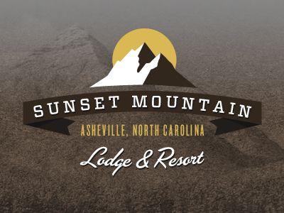 Brown Mountain Logo - Sunset Mountain Logo by Suzie Jurado | Dribbble | Dribbble
