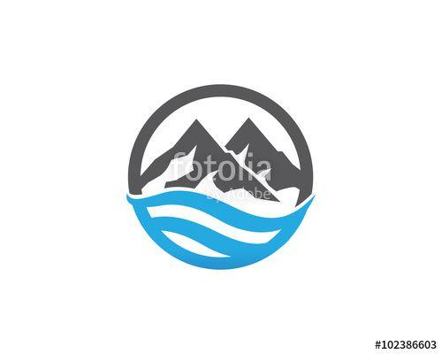 Sunset Mountain Logo - Natural Sunset Mountain Logo Stock Image And Royalty Free Vector